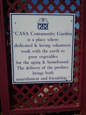 CASA garden sign
