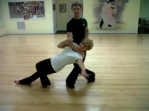 Kathy Neyman and instructor Hal Reid of Southern Elegance Dance Studio