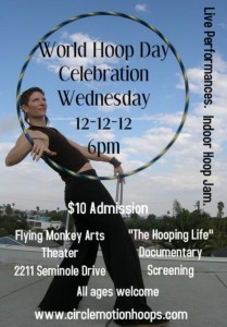 world hoop day flyer circle motion hoops