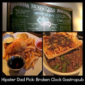 best Huntsville restaurants for Father's Day- broken clock gastropub