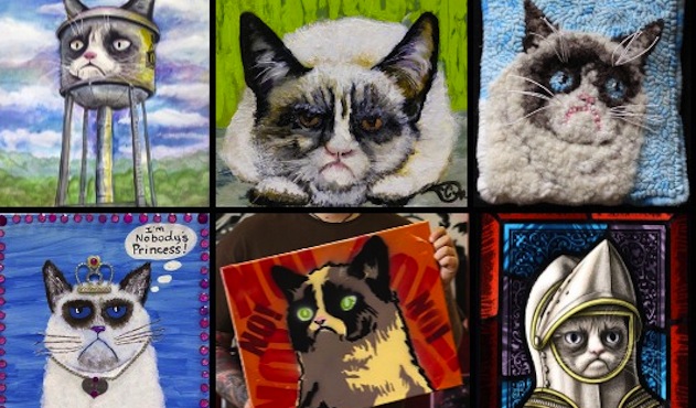 grumpy cat art auction