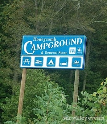 Honeycomb Campground Sign