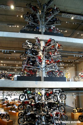 motorcycles on a stick at Barber