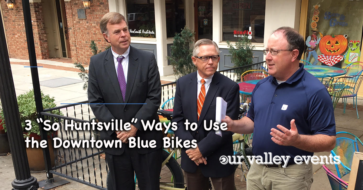 3 So Huntsville Ways to Use the Downtown Blue Bikes