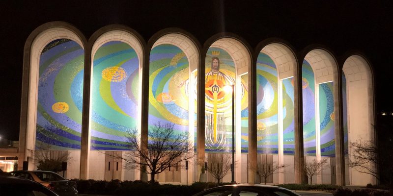 Jesus mural at First Baptist Church