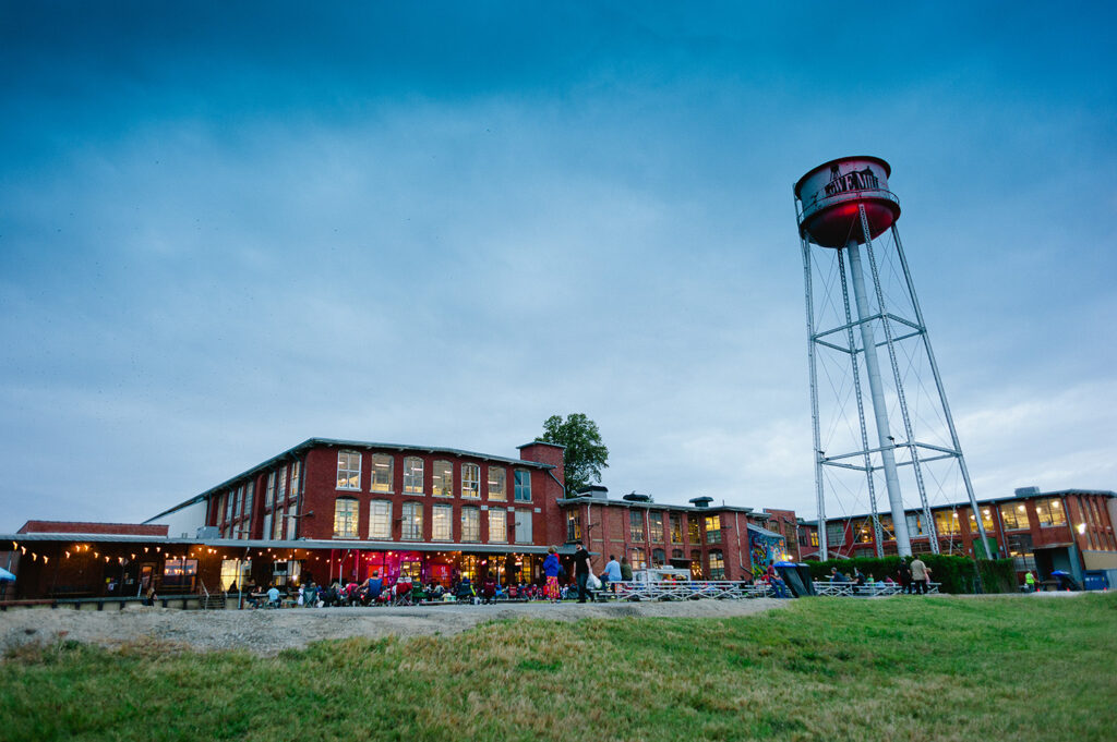 water tower at Lowe Mill