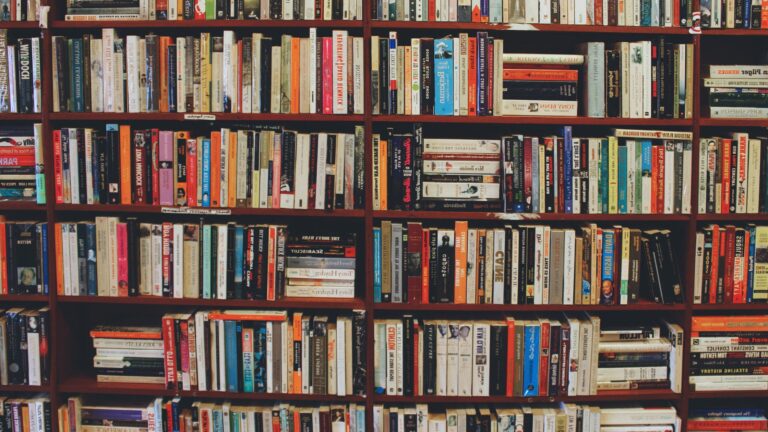 Books on a shelf