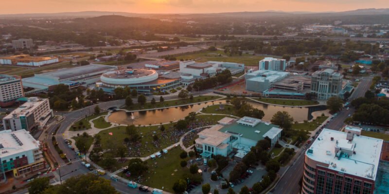 Downtown Huntsville Aerial Shot