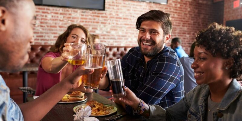 Cheers at bar