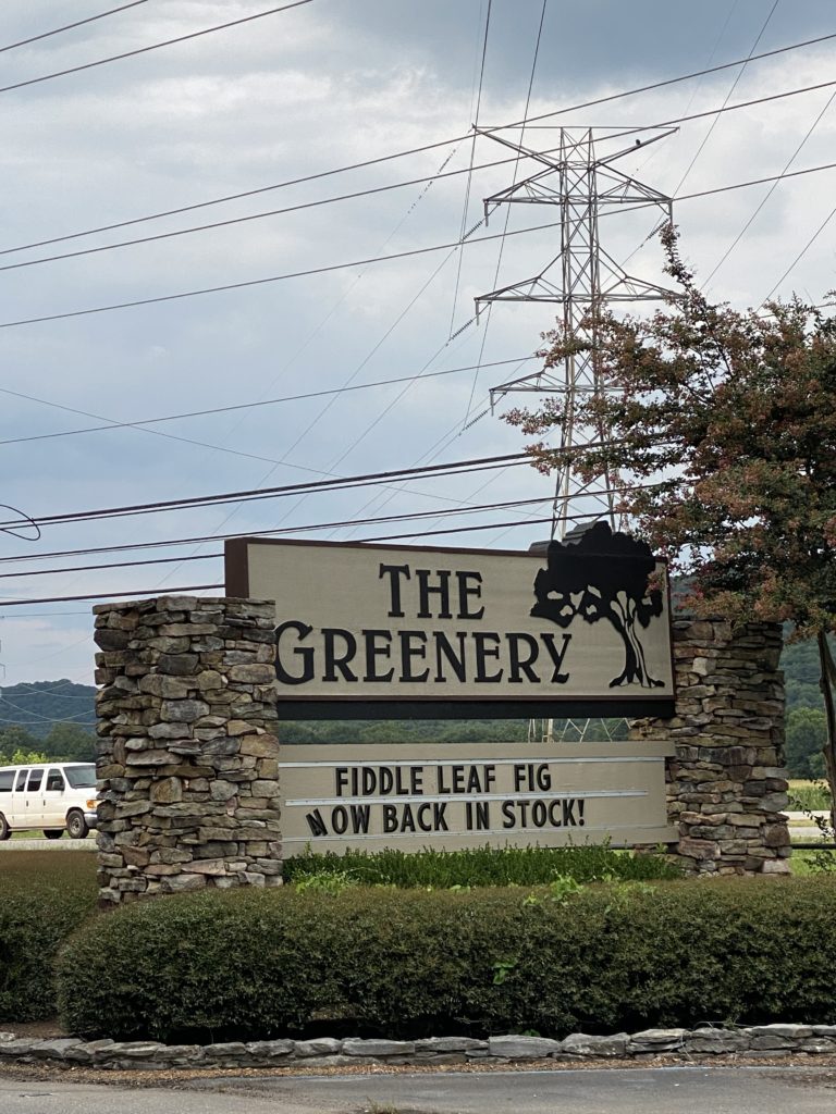 the Greenery sign